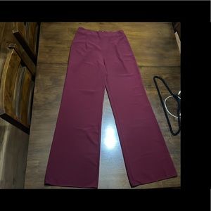 Windsor Women’s Medium Burgundy High Waisted Wide Leg Dress Pants